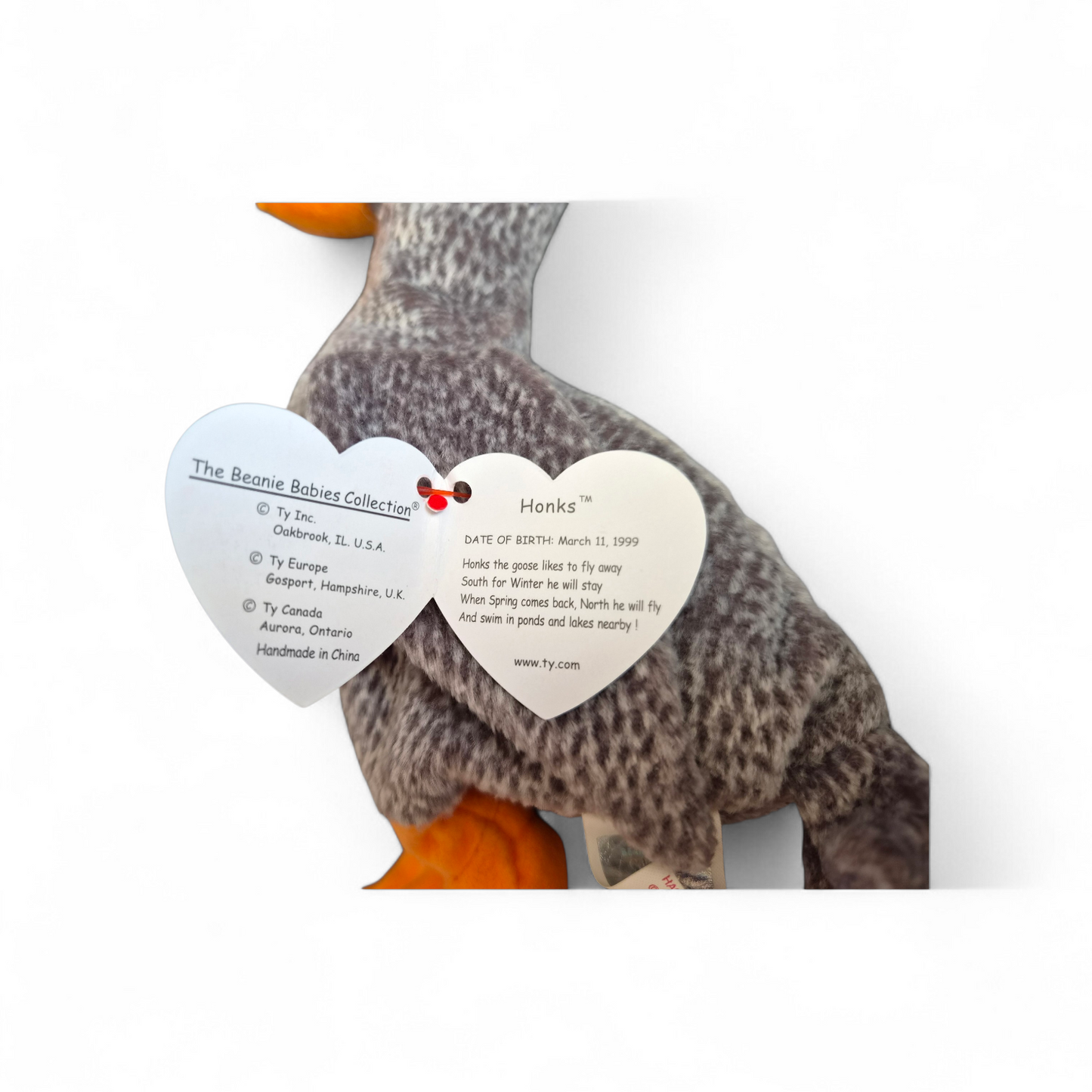 Vintage Ty Beanie Baby “Honks” Goose (1999) – Classic Country-Inspired Plush | Original Tag