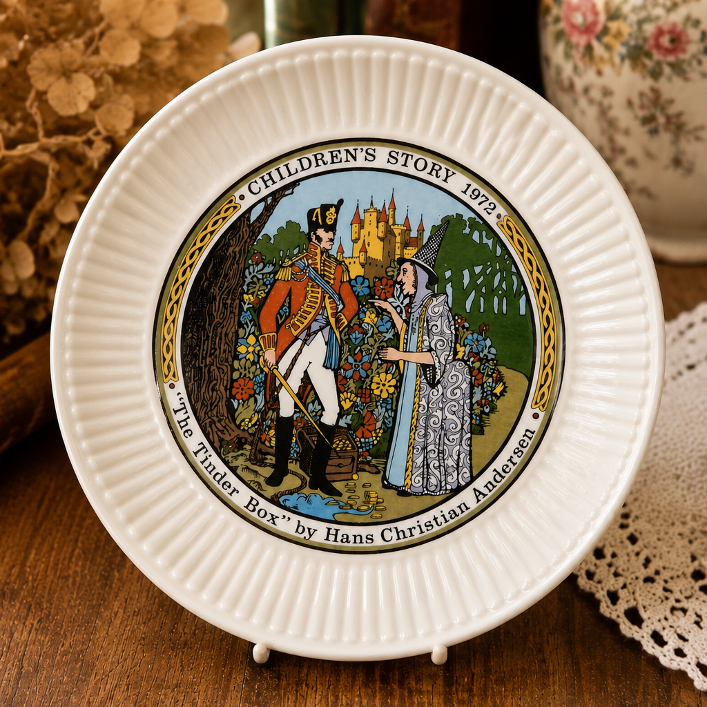 Vintage Wedgwood Children’s Stories 1972 Plate – The Tinder Box by Hans Christian Andersen – Fairy Tale Collector Plate