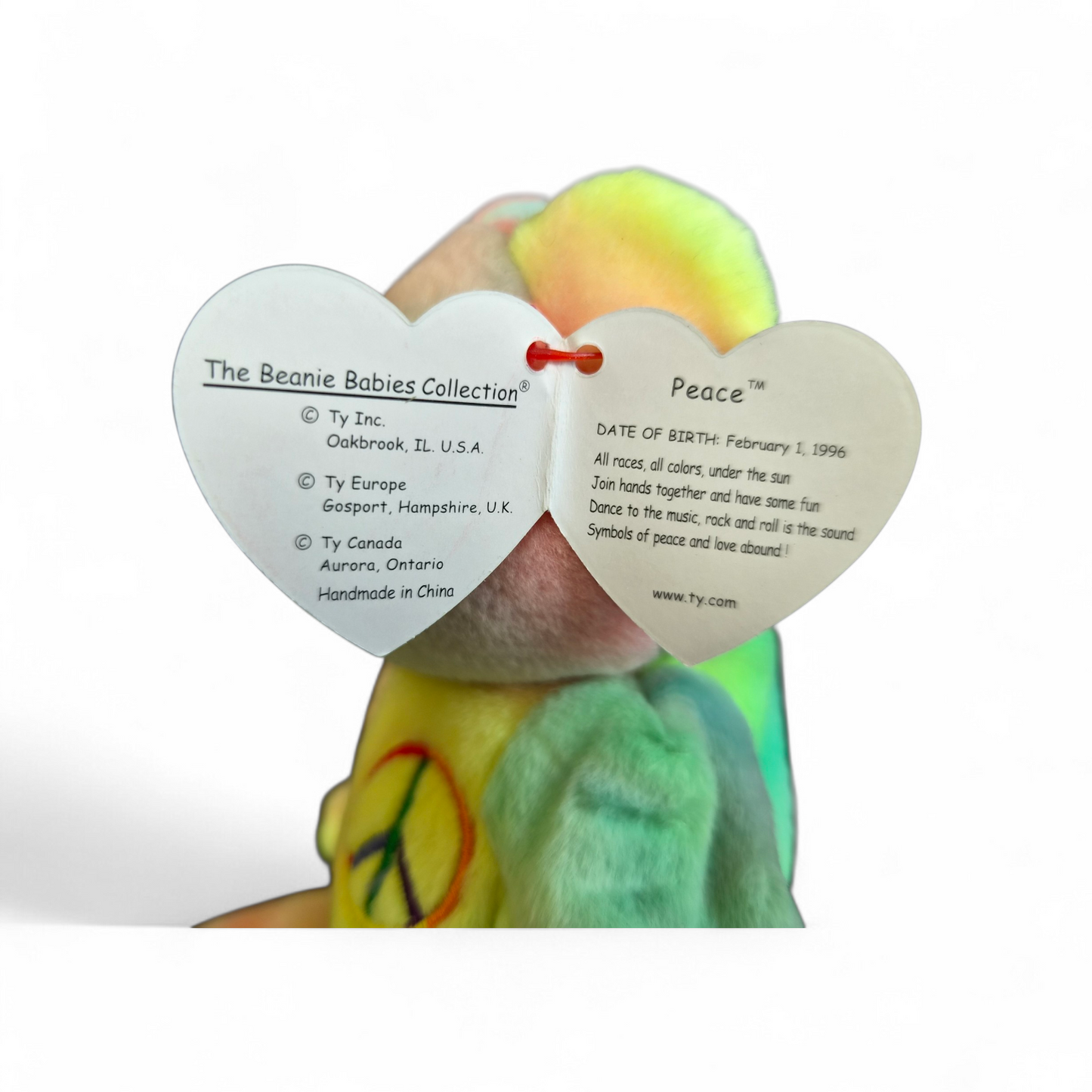 Ty Beanie Baby “Peace” Bear (1996) – Iconic Tie-Dye Edition with Original Tag