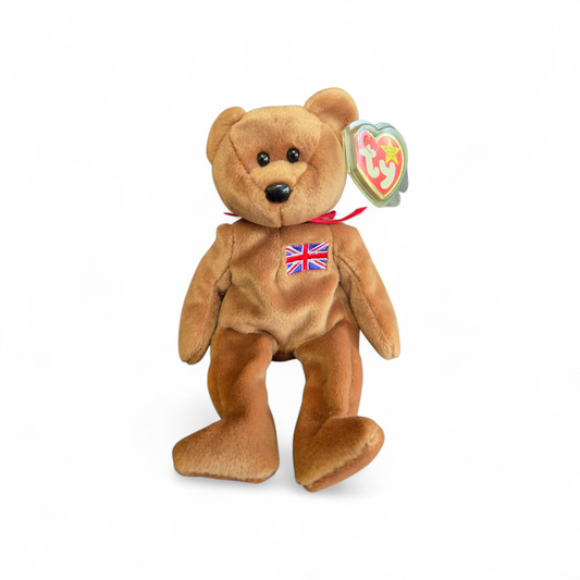 Ty Beanie Baby “Britannia” Bear (1997) – Union Jack Edition with Original Tag