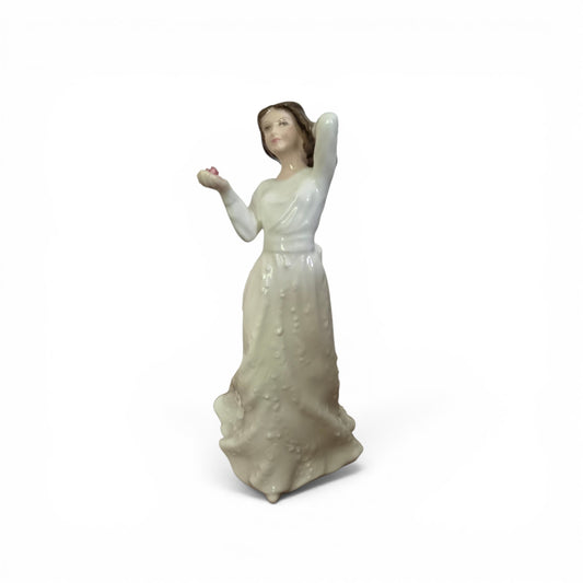 -SOLD- Vintage Royal Doulton “With Love” HN3393 Figurine | Bone China Lady Figure | 1992 Collectible Ornament