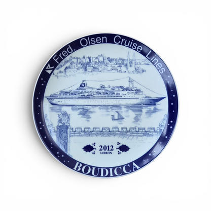 Limited Edition Fred. Olsen Cruise Lines “Boudicca” Lisbon 2012 Porsgrund Collector Plate
