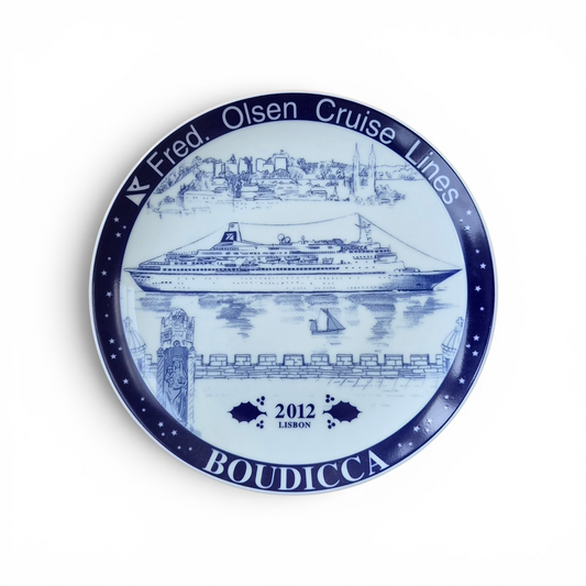 Limited Edition Fred. Olsen Cruise Lines “Boudicca” Lisbon 2012 Porsgrund Collector Plate
