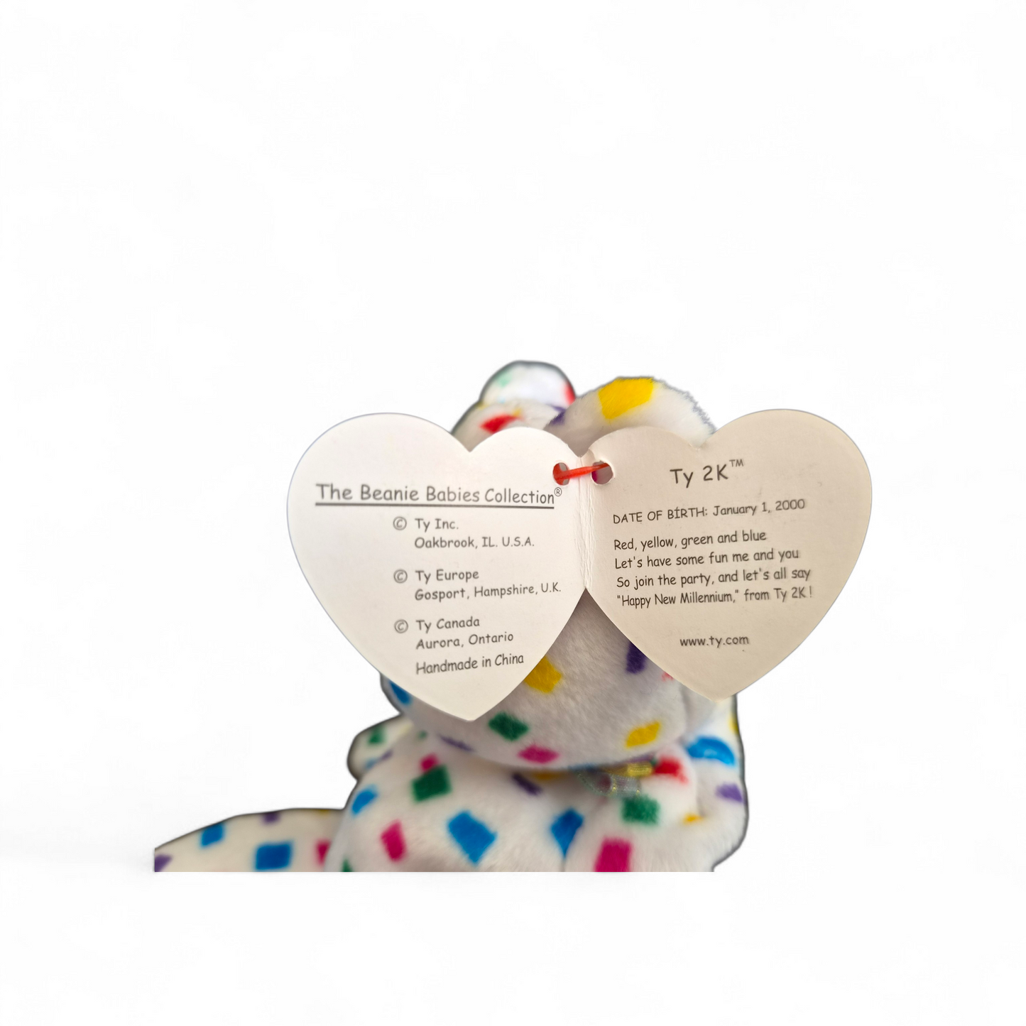 Ty Beanie Baby “Ty 2K” Bear (2000) – Millennium Celebration Edition | Confetti Design Collectible