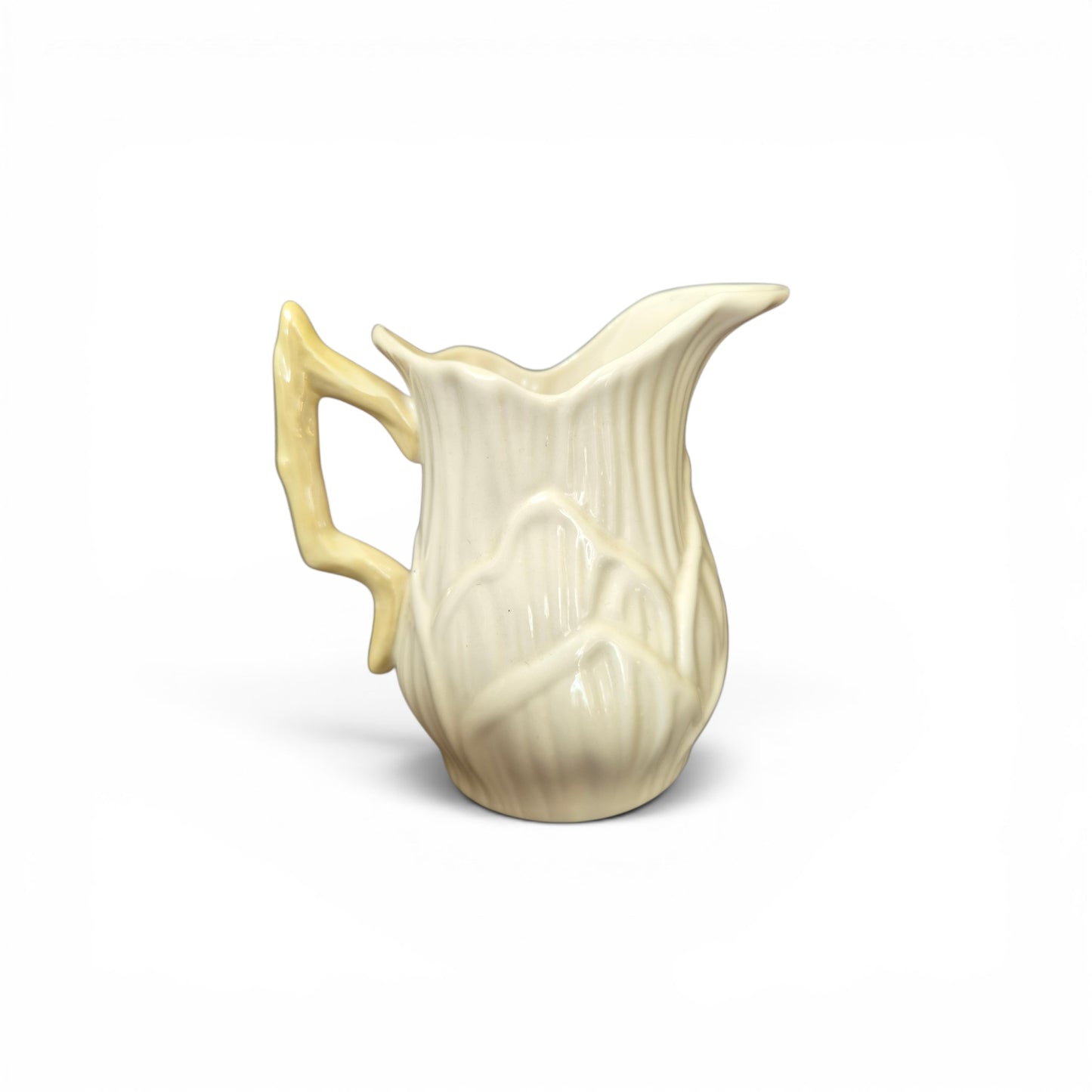 -SOLD- Vintage Belleek Ireland Cream Jug & Sugar Bowl Set – Ivory Tree Bark Design