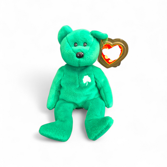 Ty Beanie Baby “Erin” Bear (1997) – Emerald Shamrock Edition | St. Patrick’s Collectible