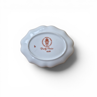 Vintage Royal Crown Derby Derby Posies Fine Bone China Trinket Dish With Box | Floral Jewellery Tray