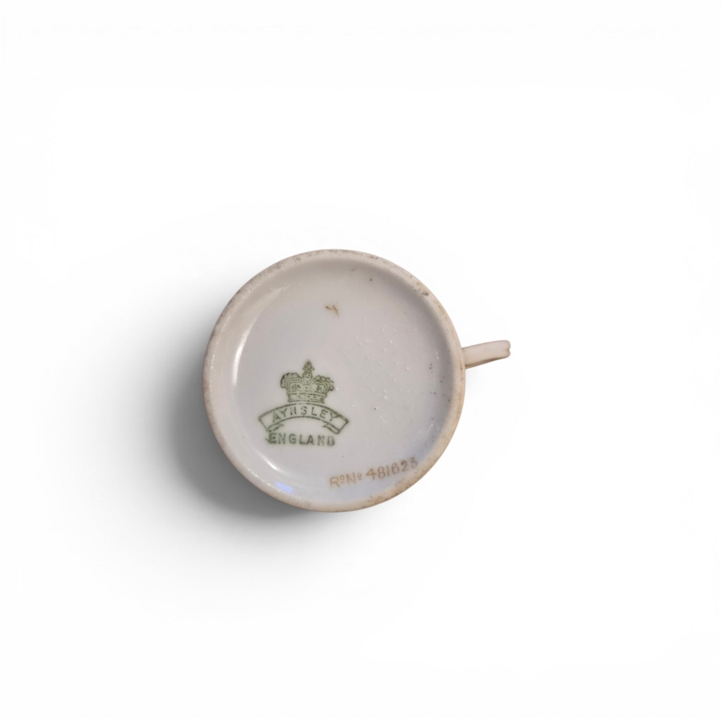 -SOLD- Vintage Aynsley Miniature Demitasse Cup & Saucer Playing Card Pattern Fine Bone China