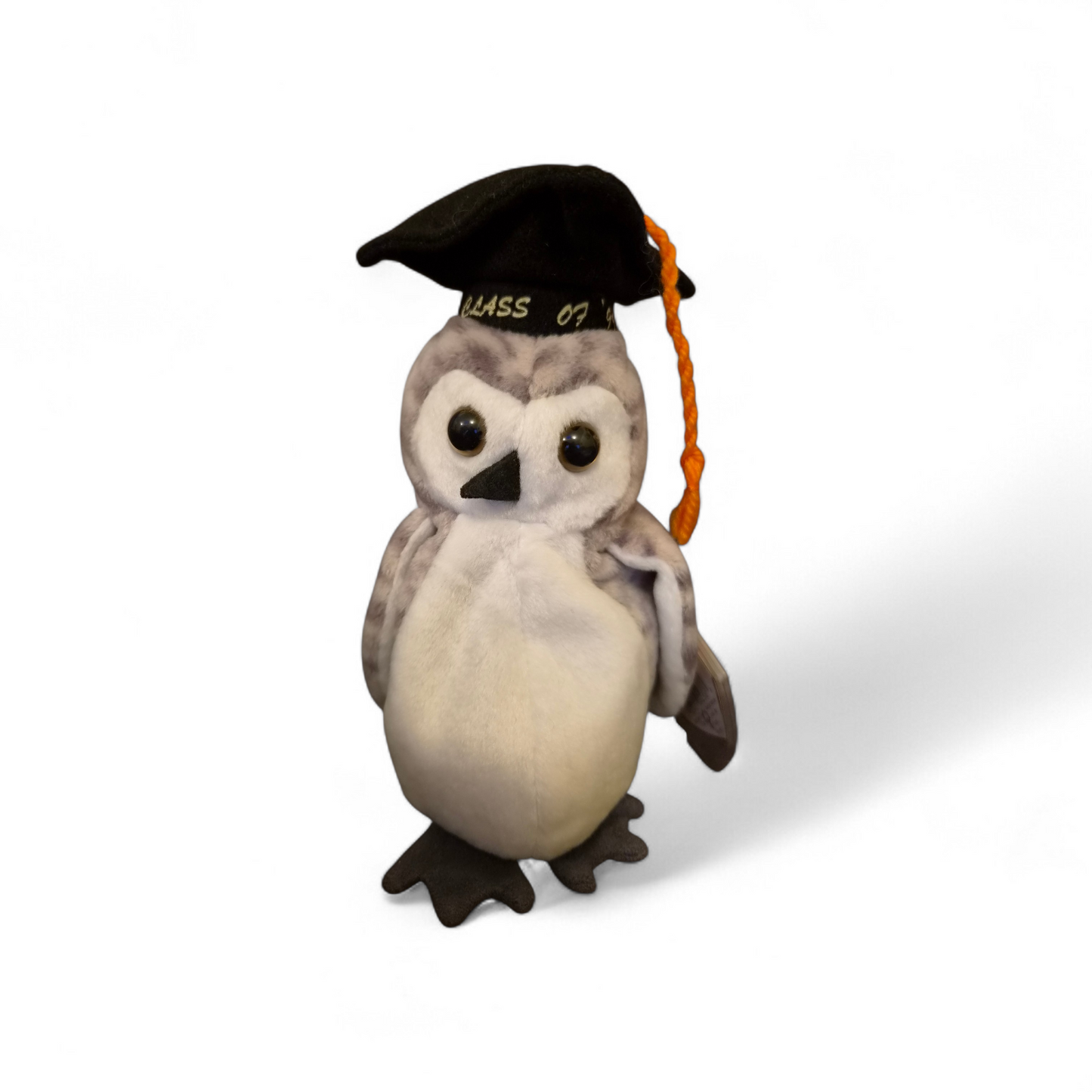 Vintage Ty Beanie Baby “Wiser” Owl (1999) – Class of ’99 Graduation Edition | Original Tag