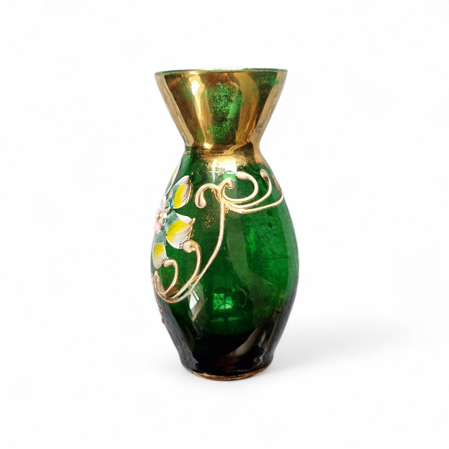 Decorative Green Glass Vase