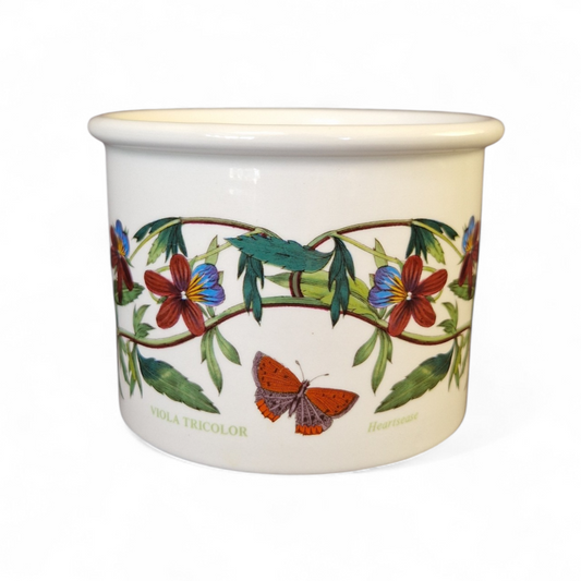 Portmeirion Botanic Garden Viola Tricolor Pot, Vintage Floral Planter, English Country House Ceramic