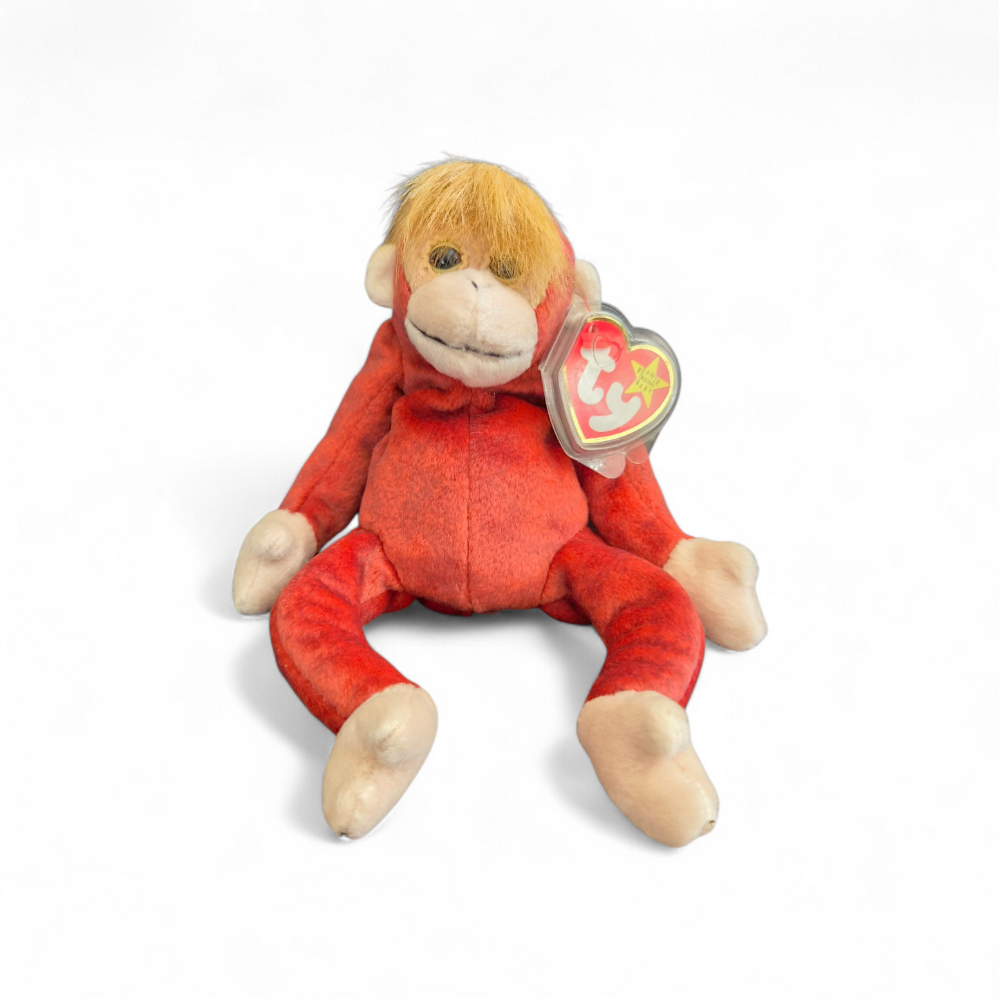 Ty Beanie Baby “Schweetheart” Monkey (1999) – Rich Red Plush with Tag | Vintage Collectible