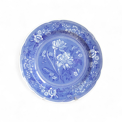 -SOLD- Spode ‘Botanical’ Blue Room Collection Plate, English Heritage Transferware, Timeless Floral Elegance