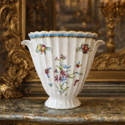 Vintage Spode Fine Bone China Vase – “Trapnell” Pattern – Fluted Form with Gilt & Floral Detail