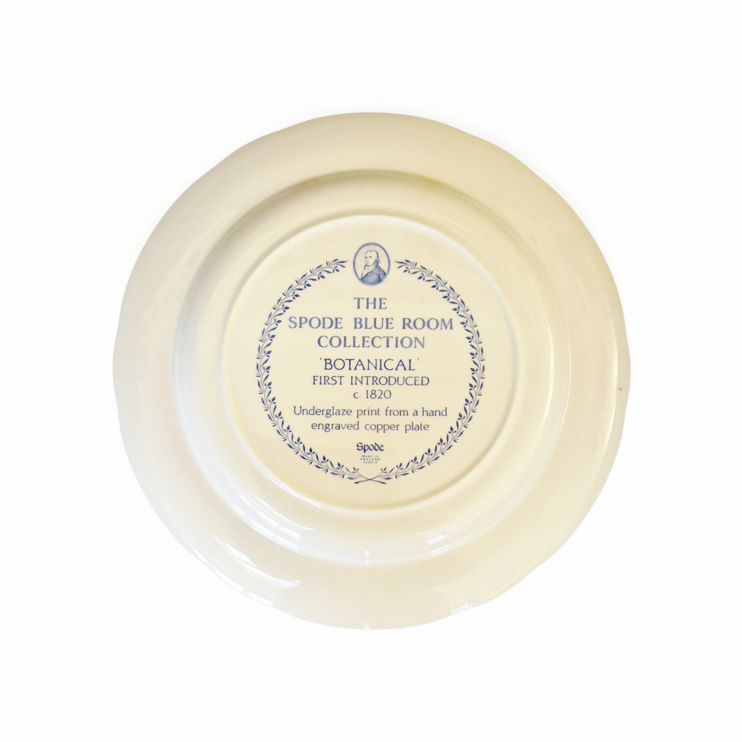 -SOLD- Spode ‘Botanical’ Blue Room Collection Plate, English Heritage Transferware, Timeless Floral Elegance