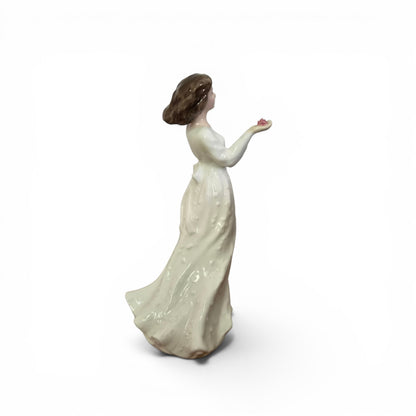 -SOLD- Vintage Royal Doulton “With Love” HN3393 Figurine | Bone China Lady Figure | 1992 Collectible Ornament