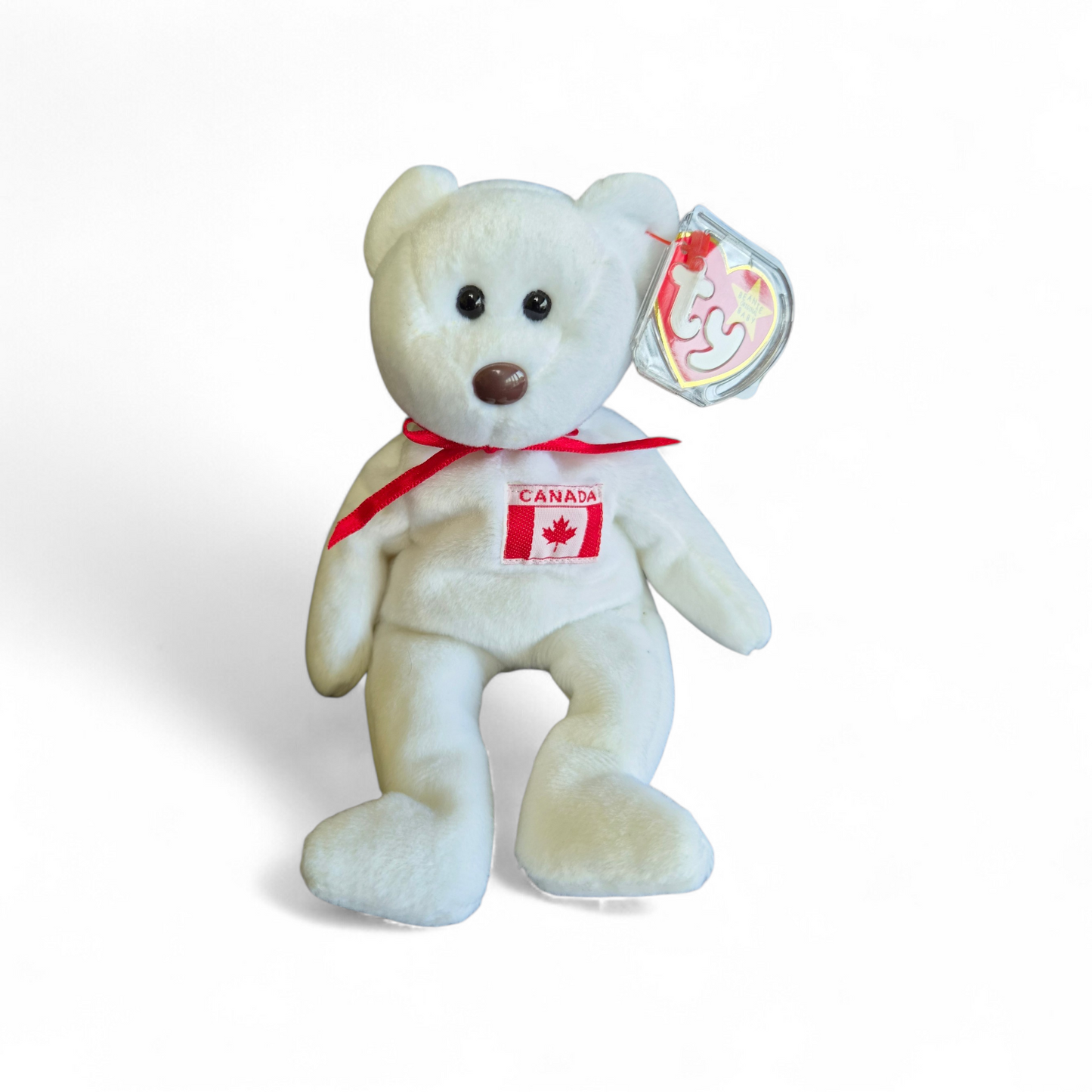 Ty Beanie Baby “Maple” Bear (1996) – Canada Edition with Original Tag & Protector
