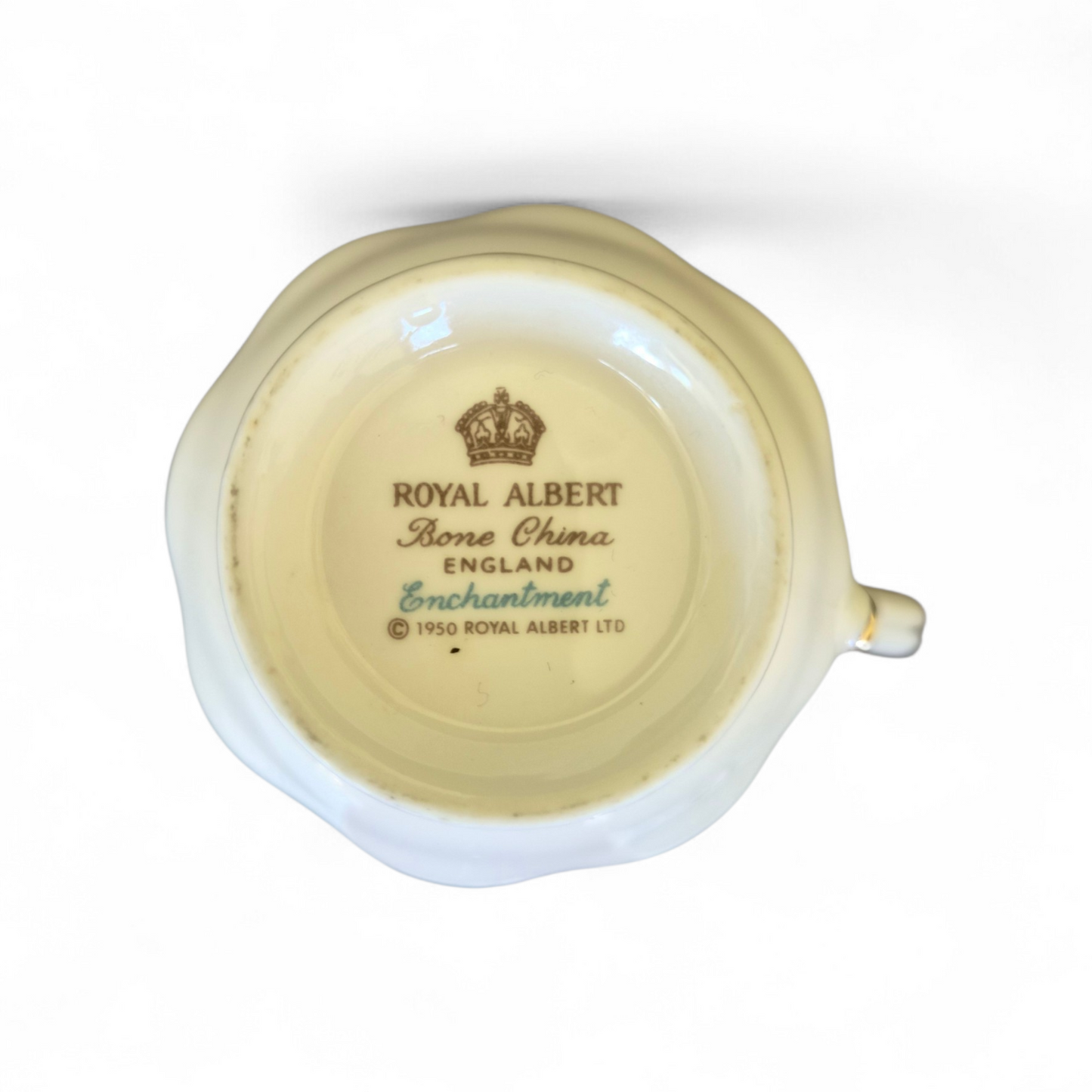 -SOLD- Royal Albert ‘Enchantment’ Bone China Cream Jug  Vintage English Elegance with Gilded Detail