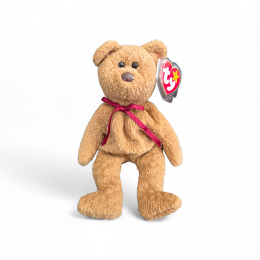 Ty Beanie Baby “Curly” Bear (1996) – Original Textured Plush Edition | Early Classic Collectible