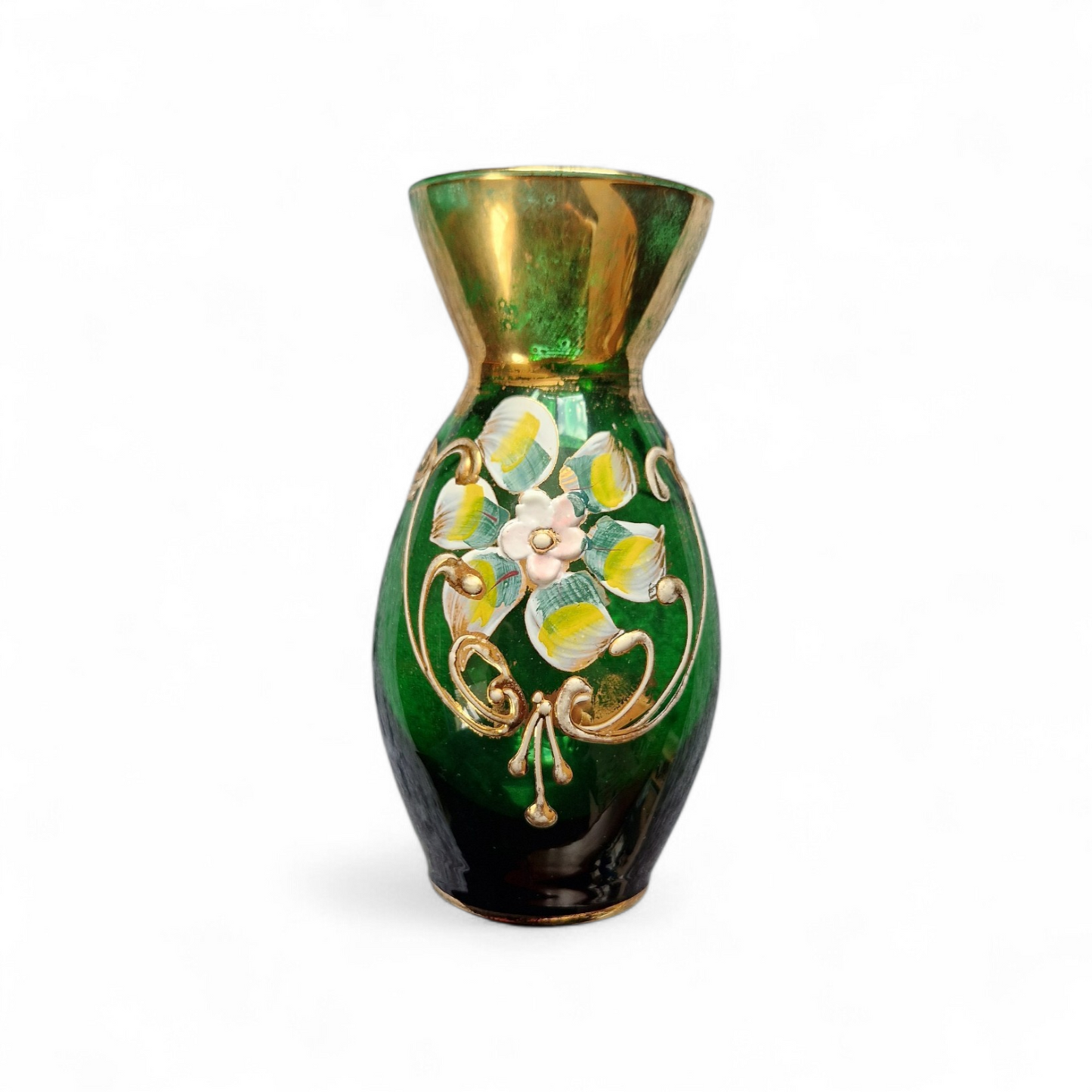 Decorative Green Glass Vase