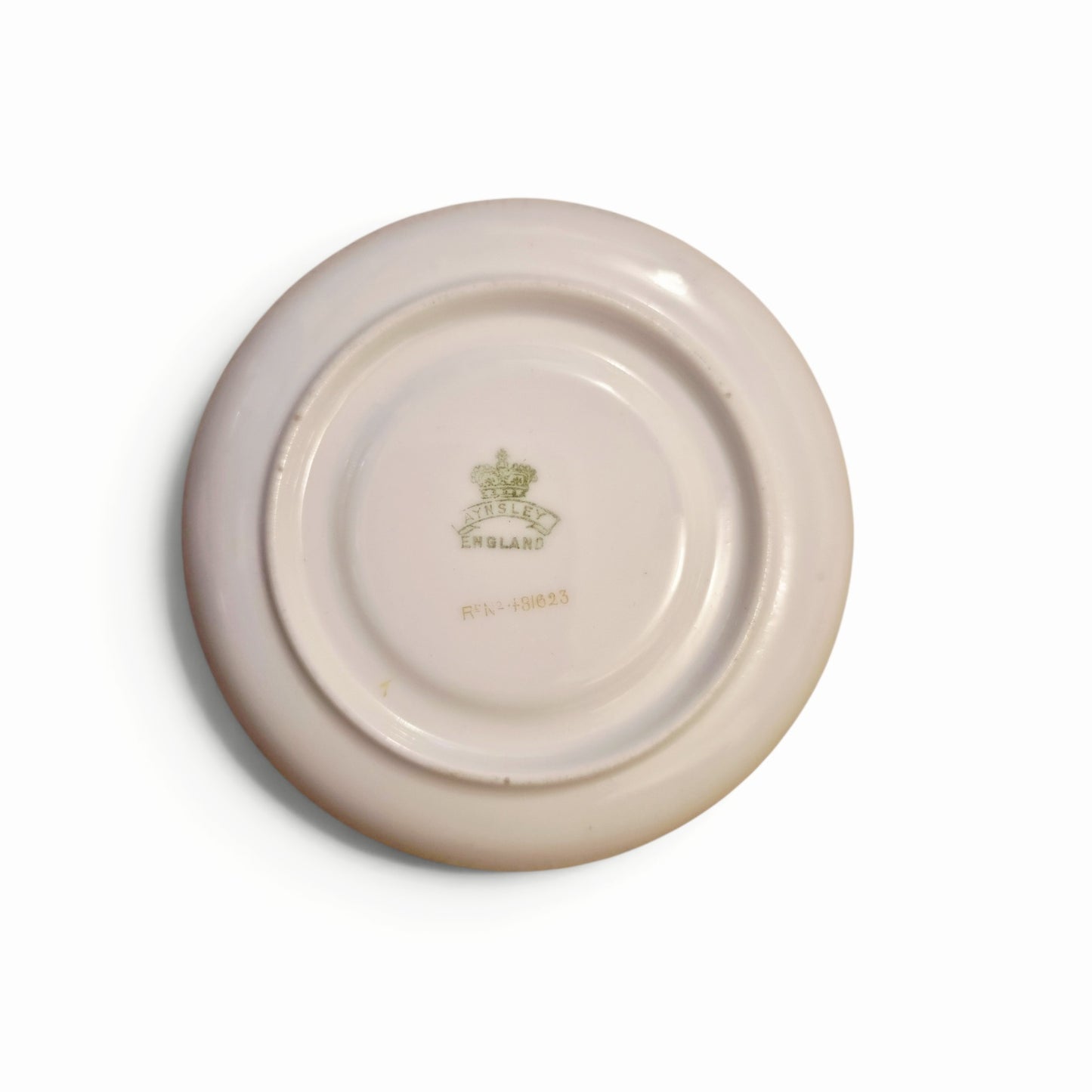 -SOLD- Vintage Aynsley Miniature Demitasse Cup & Saucer Playing Card Pattern Fine Bone China