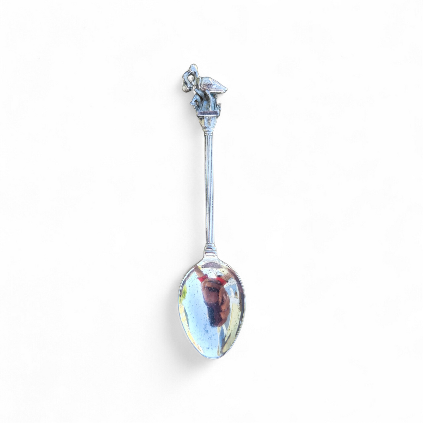 Vintage Silver-Plated Stork Spoon – West German Keepsake | Symbol of New Beginnings