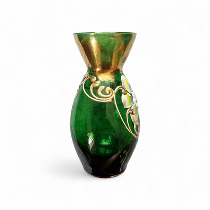 Decorative Green Glass Vase