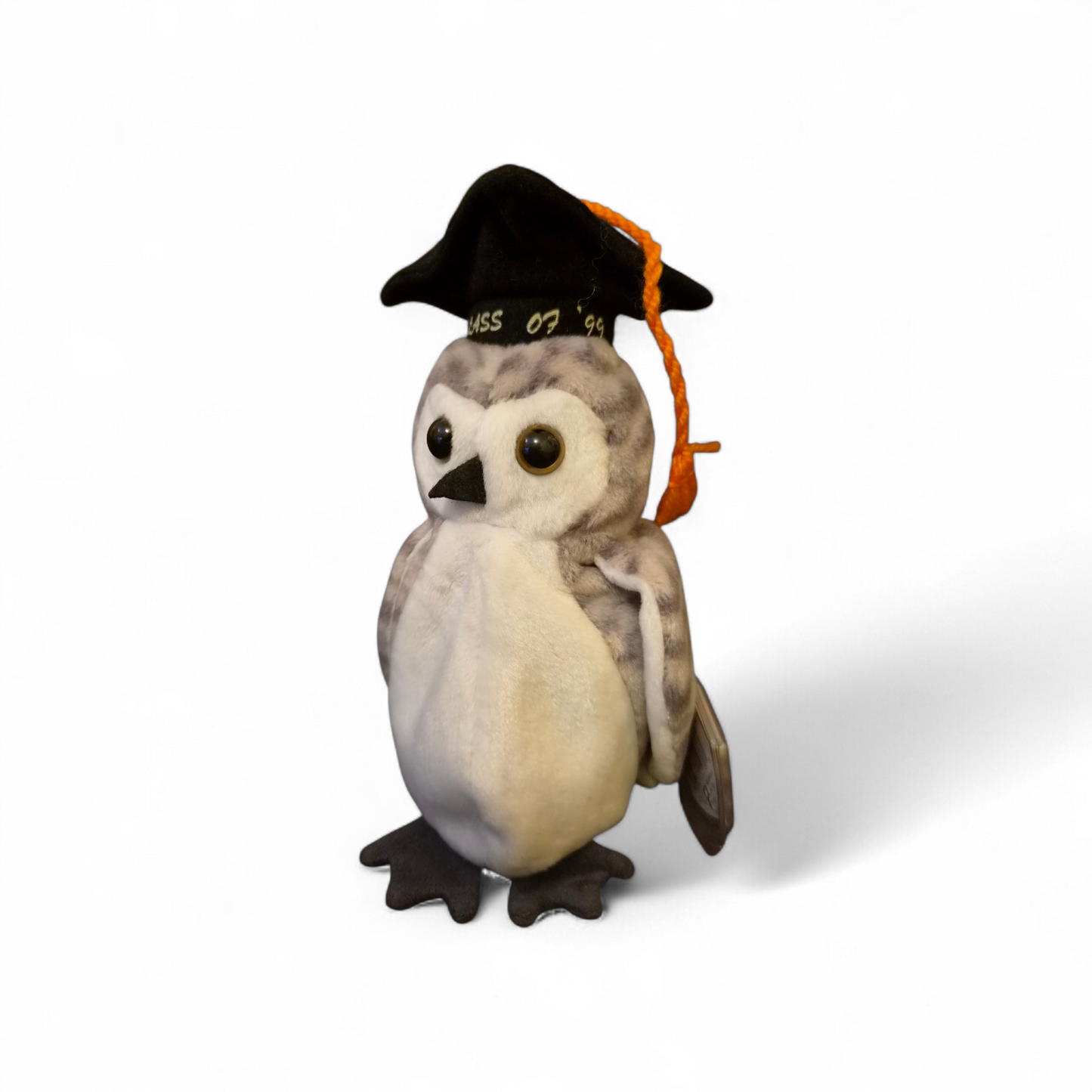 Vintage Ty Beanie Baby “Wiser” Owl (1999) – Class of ’99 Graduation Edition | Original Tag
