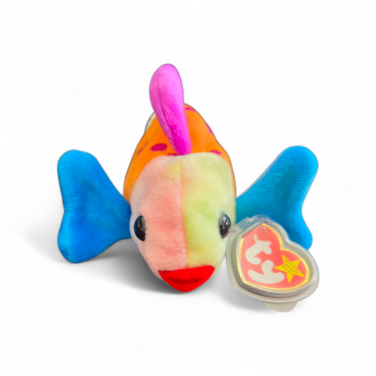 Vintage Ty Beanie Baby “Lips” Fish (1999) – Vibrant Multicolour Edition | Original Tag