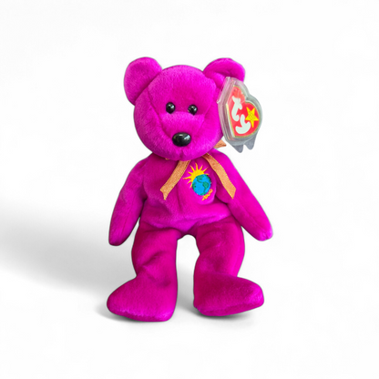 Ty Beanie Baby “Millennium” Bear (1999) – Year 2000 Commemorative with Tag & Protector