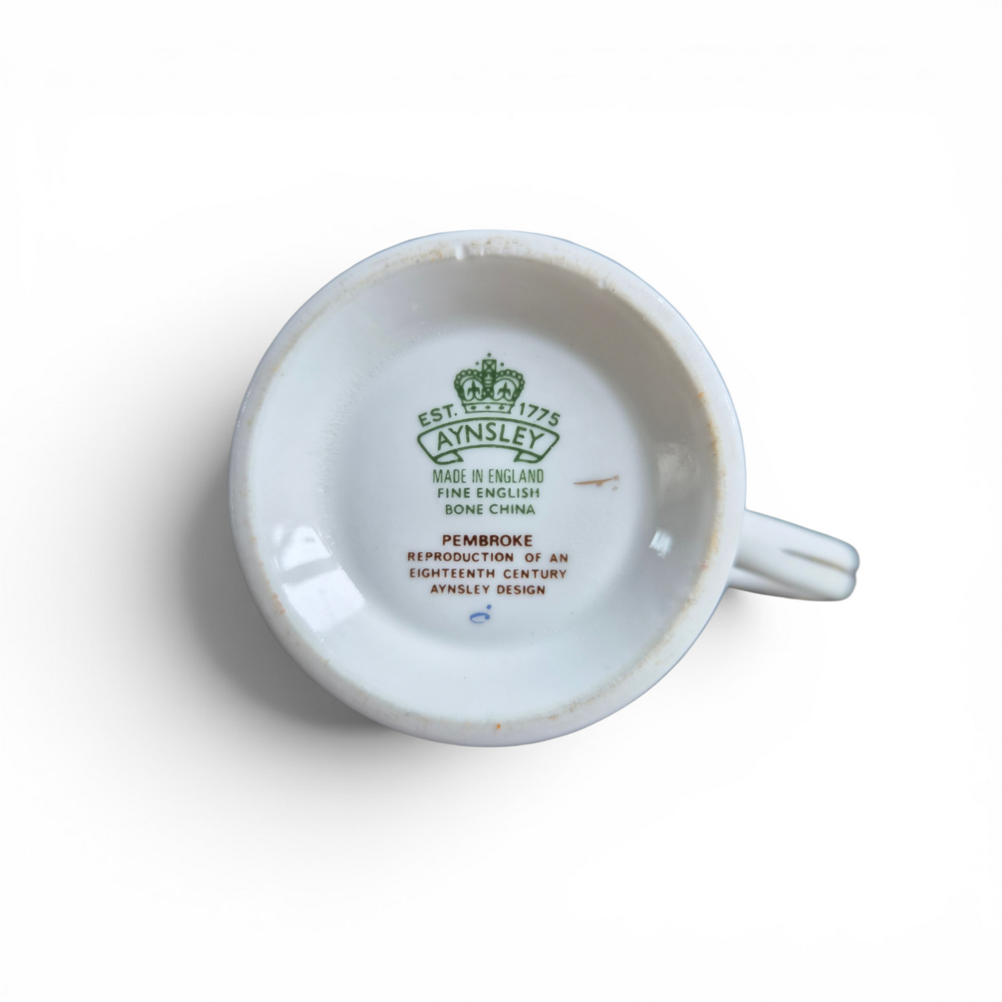 -SOLD- Aynsley Pembroke Fine English Bone China Mug – Bird & Floral Design with Gold Trim