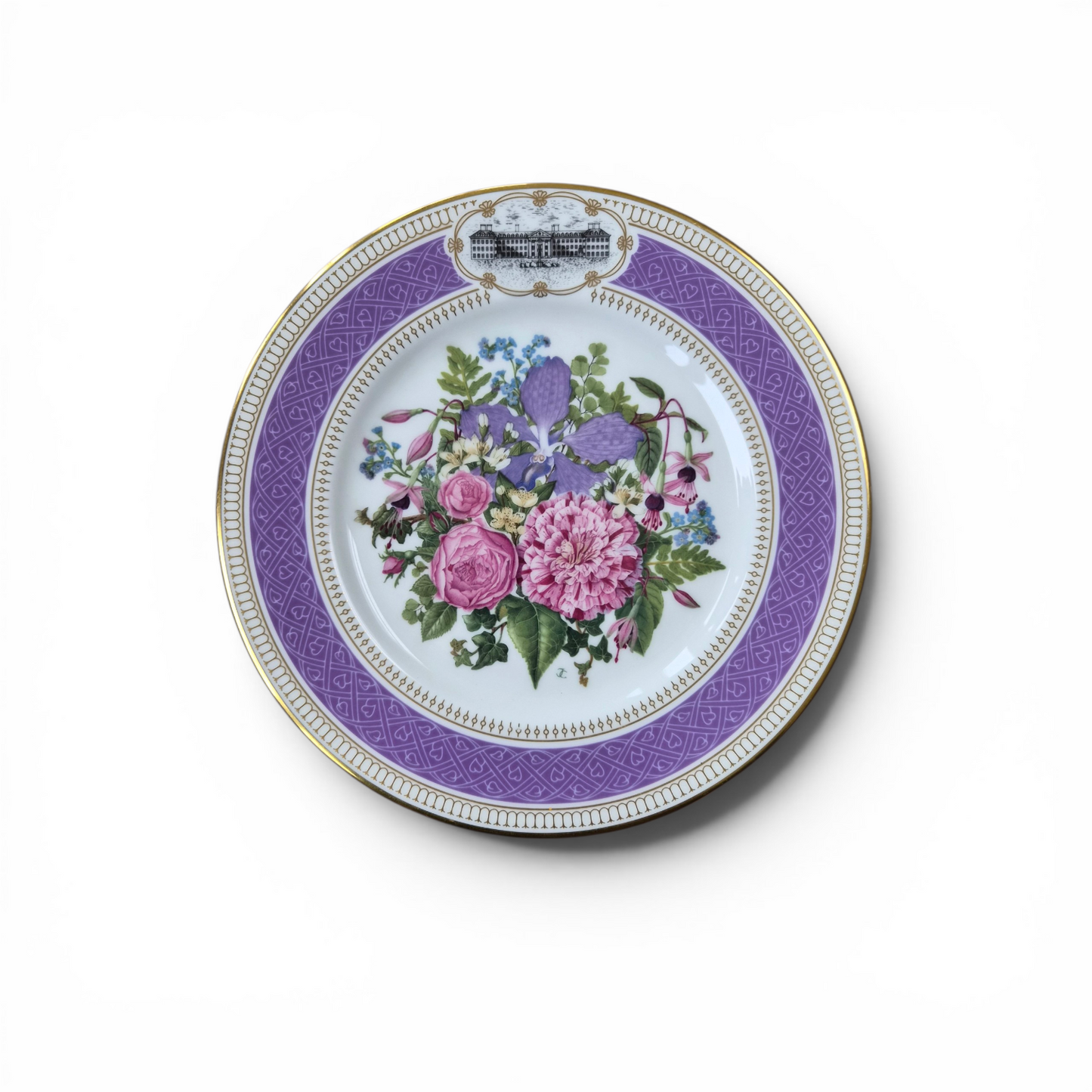 Royal Albert 1990 Chelsea Flower Show Plate “Victorian Bouquet” RHS Fine Bone China with Certificate