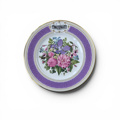 Royal Albert 1990 Chelsea Flower Show Plate “Victorian Bouquet” RHS Fine Bone China with Certificate