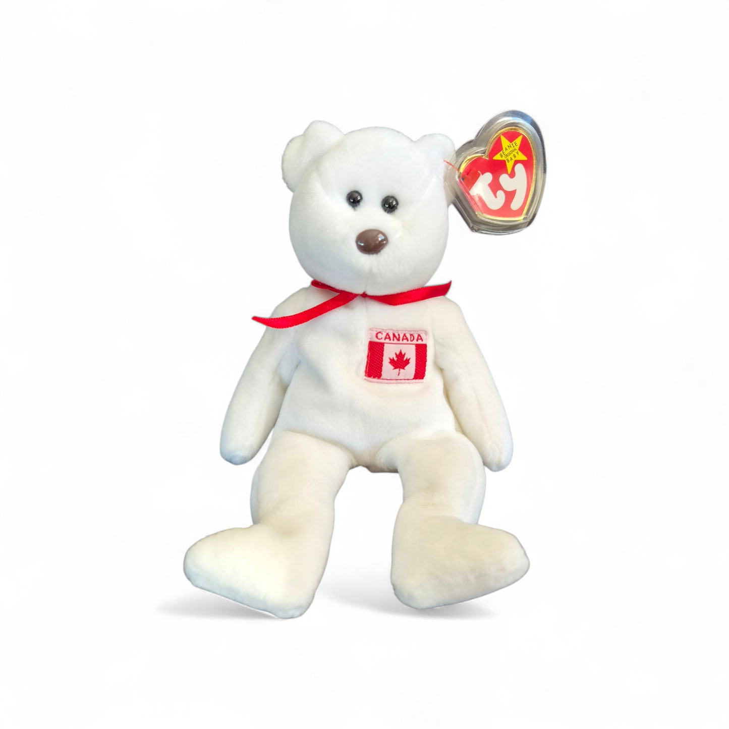 Ty Beanie Baby “Maple” Bear (1996) – Canada Edition with Original Tag & Protector