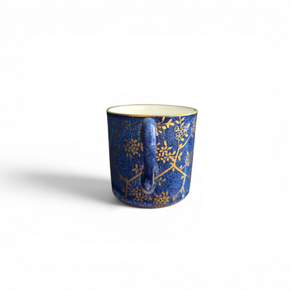 -SOLD- Vintage Wedgwood Miniature Cobalt Blue & Gold Floral Bone China Cup – Made in England