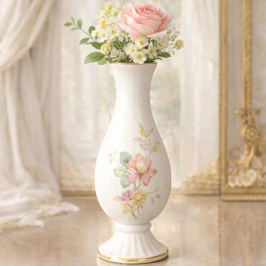 Royal Doulton “Mystic Dawn” Fine Bone China Vase, Elegant Vintage Floral Display Piece, Made in England