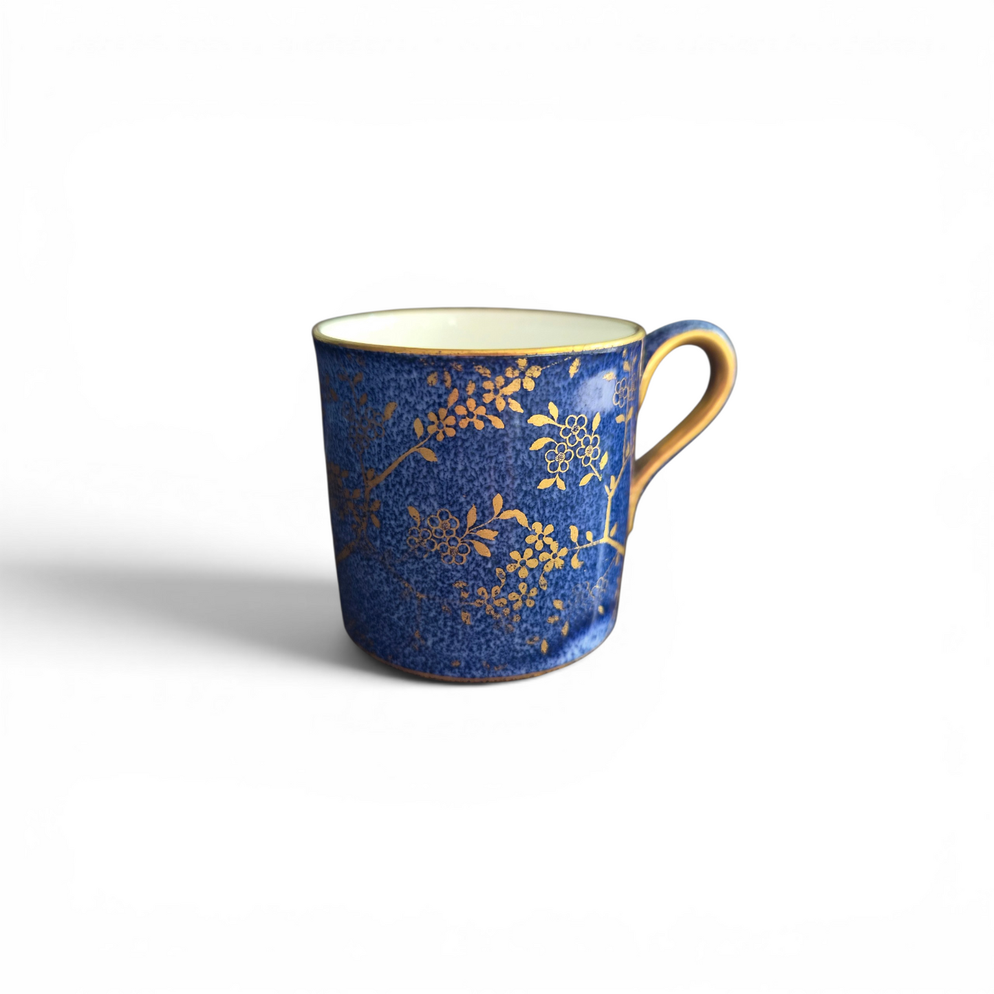 -SOLD- Vintage Wedgwood Miniature Cobalt Blue & Gold Floral Bone China Cup – Made in England