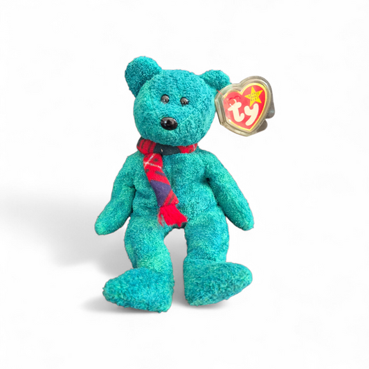 Ty Beanie Baby “Wallace” Bear (1999) – Scottish Tartan Edition with Original Tag