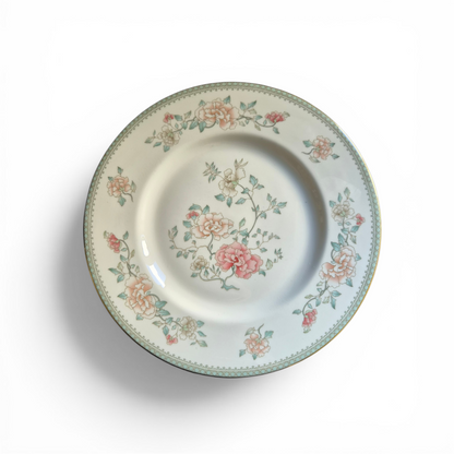 Vintage Minton Jasmine Bone China Trio Tea Cup Saucer & Plate Floral Gold Gilt, Royal Doulton England