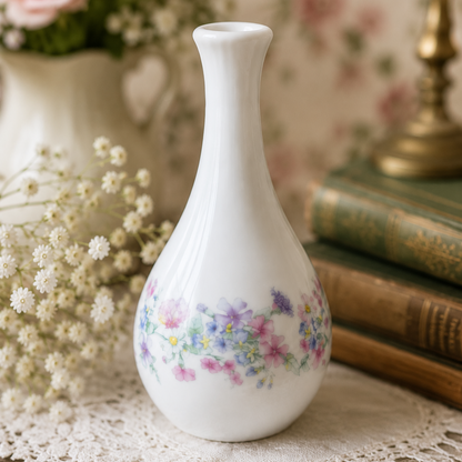 Vintage Wedgwood Angela Bone China Bud Vase – Floral English Vase – Made in England