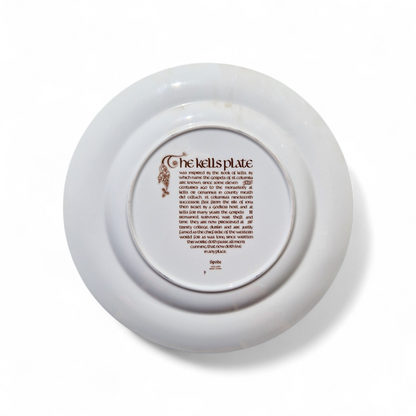 Spode “The Kells Plate” Fine Bone China Decorative Plate, Celtic Illuminated Design, Gold Gilt Detail