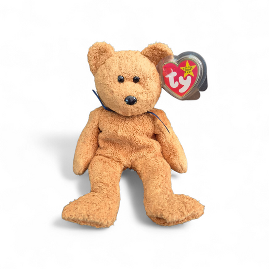 Ty Beanie Baby “Fuzz” Bear (1998) – Textured Plush Edition | Classic Vintage Collectible