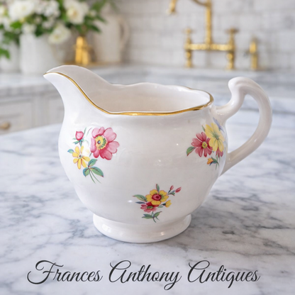 Vintage Royal Vale Bone China Milk Jug – Elegant Floral English Tea Set Creamer