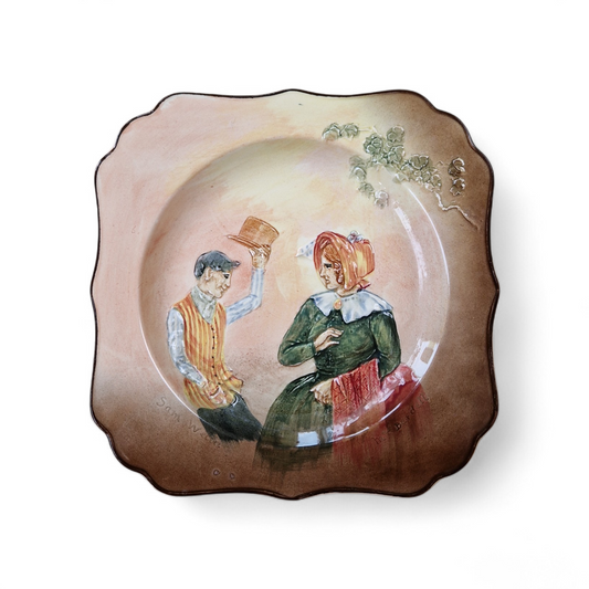 Royal Doulton Dickensware Plate, Sam Weller & Mrs Bardell, Hand Decorated Character Ware, Vintage Literary Collectible