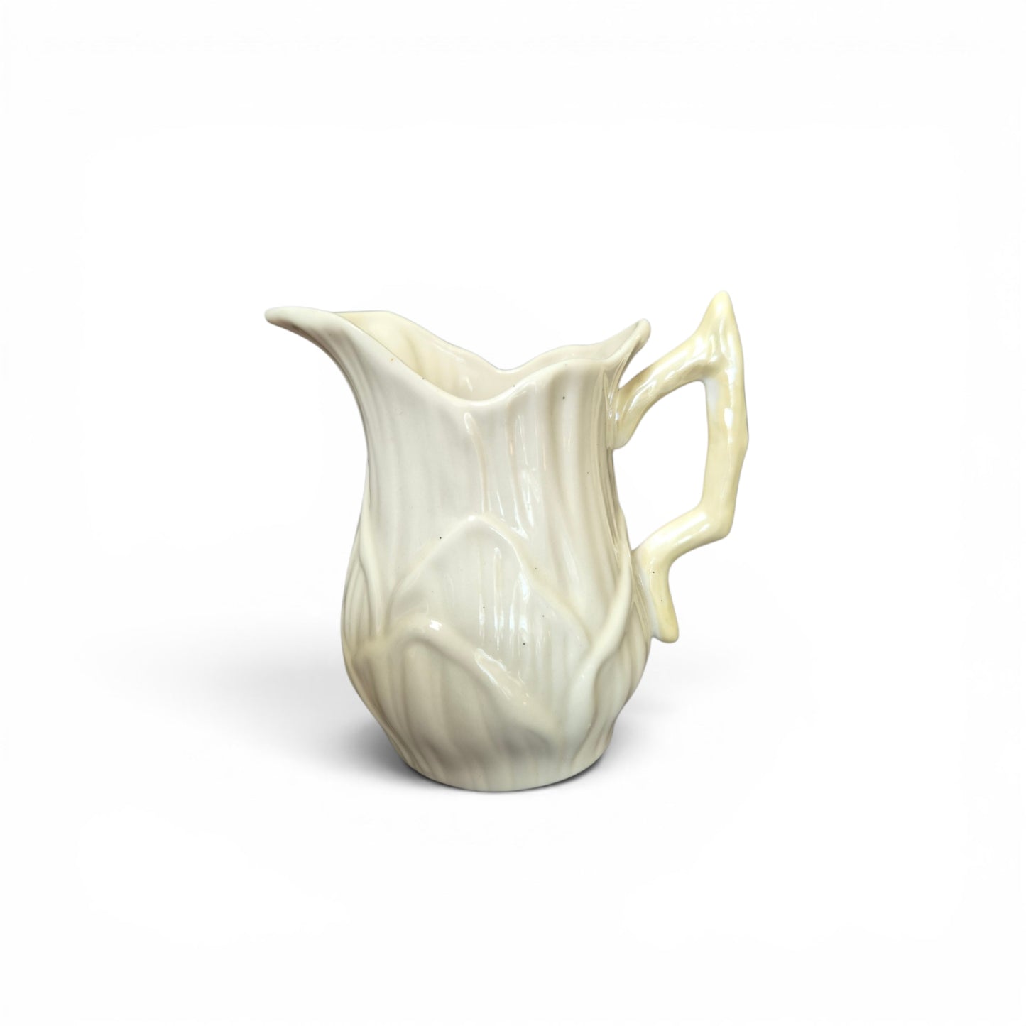 -SOLD- Vintage Belleek Ireland Cream Jug & Sugar Bowl Set – Ivory Tree Bark Design
