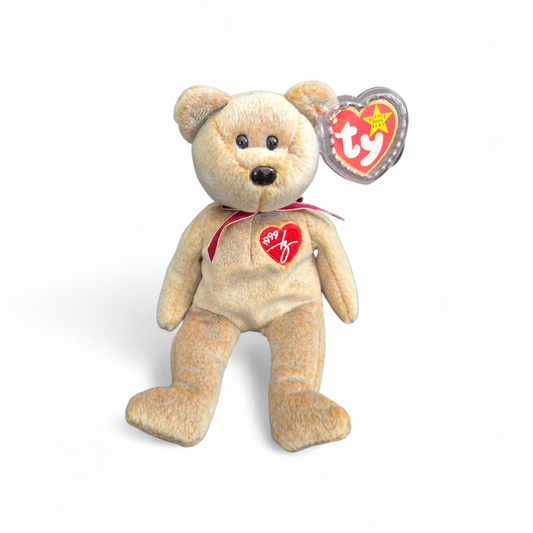 Ty Beanie Baby “1999 Signature Bear” – Millennium Heart Edition | Classic Collectible