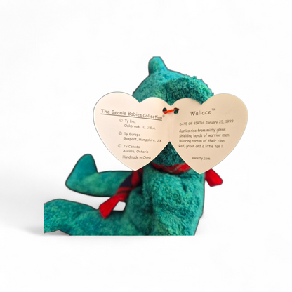 Ty Beanie Baby “Wallace” Bear (1999) – Scottish Tartan Edition with Original Tag