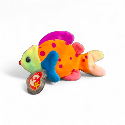 Vintage Ty Beanie Baby “Lips” Fish (1999) – Vibrant Multicolour Edition | Original Tag