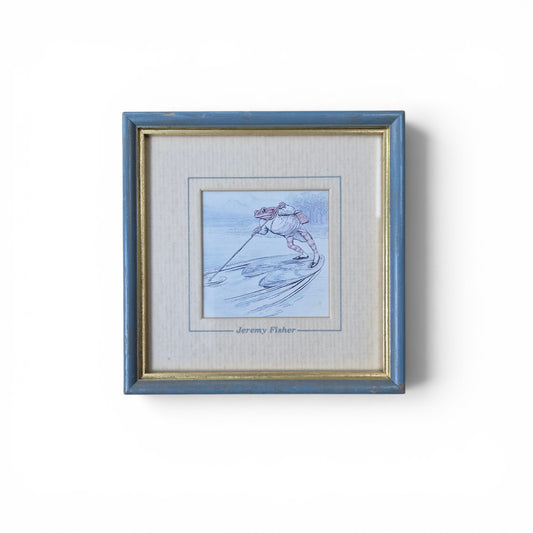 Vintage 1986 Beatrix Potter Jeremy Fisher Framed Print – Manuscript Collection Series 422