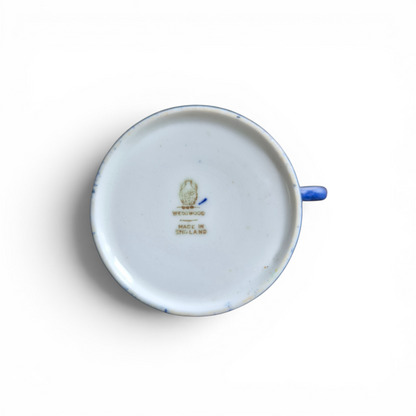 -SOLD- Vintage Wedgwood Miniature Cobalt Blue & Gold Floral Bone China Cup – Made in England